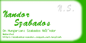 nandor szabados business card